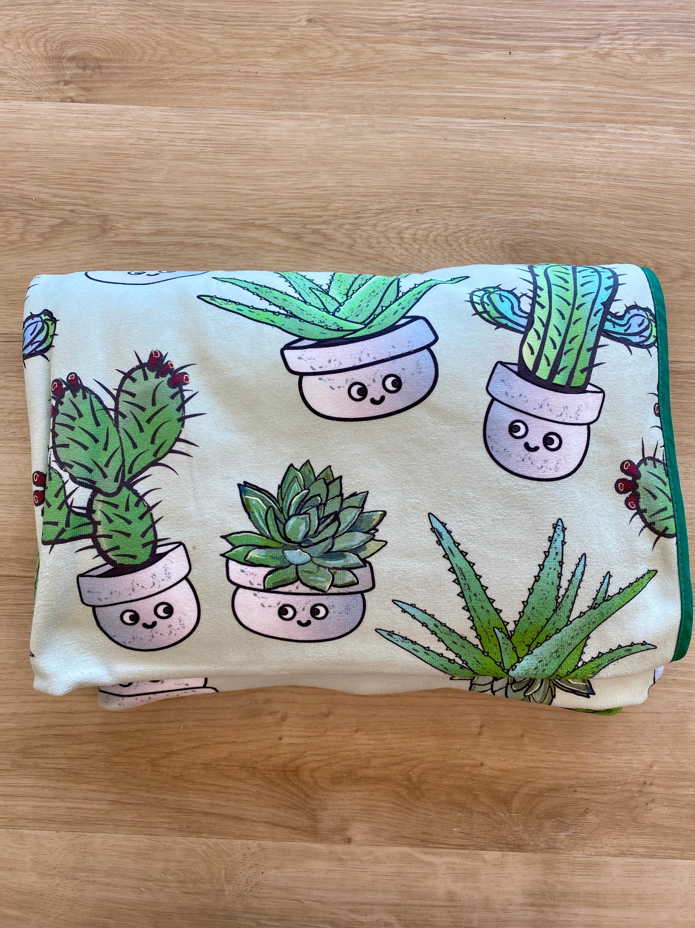 Giant Towel: Soft Cactus and Succulent Plants Sage Green