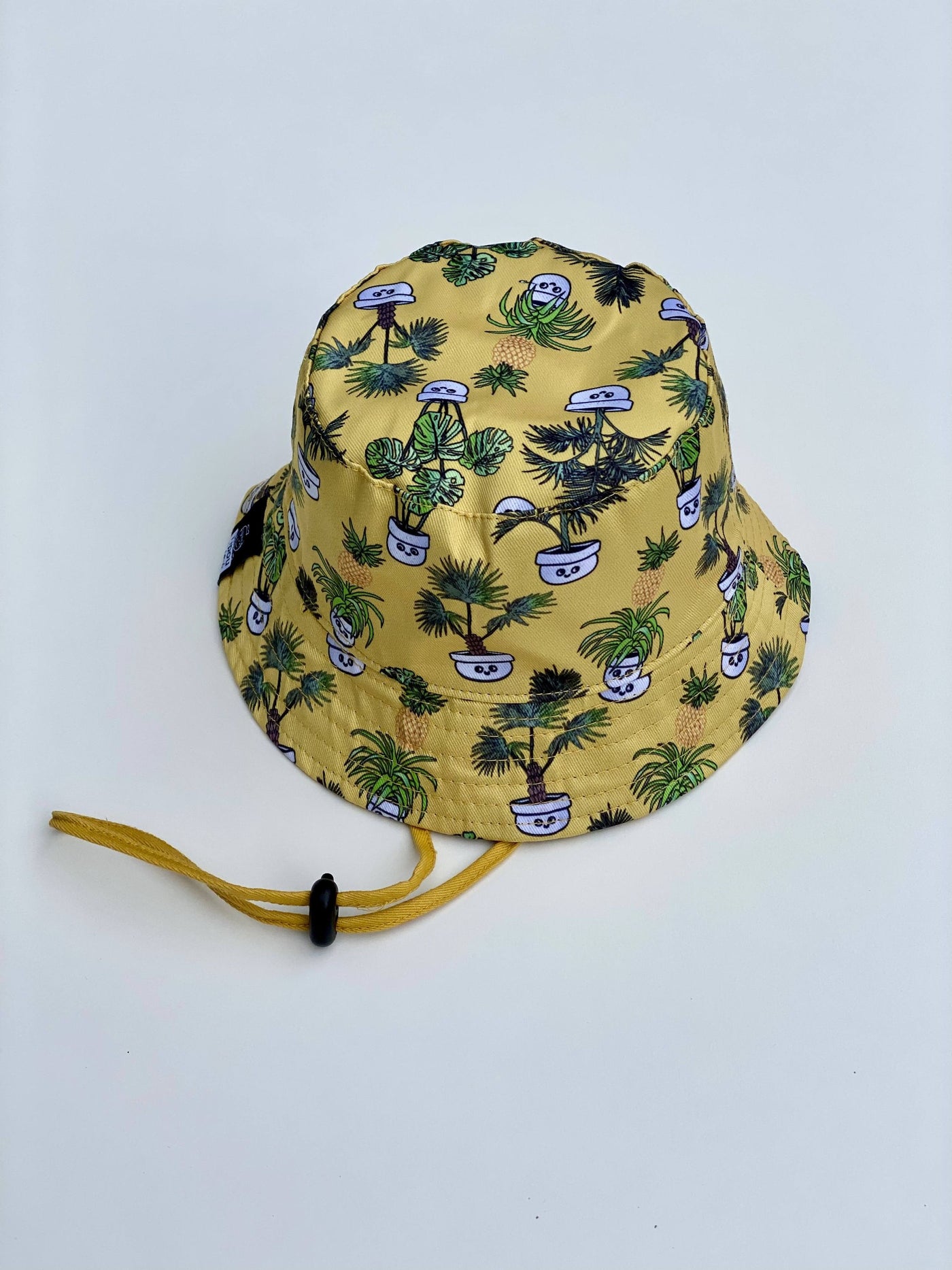 Reversible Bucket Hat: Botanical Garden Spicy Mustard