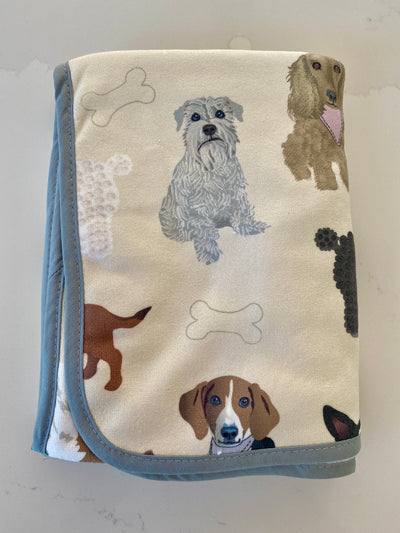 Hooded Baby Towel (0-18 months): Little Dogs Lover (Almond)