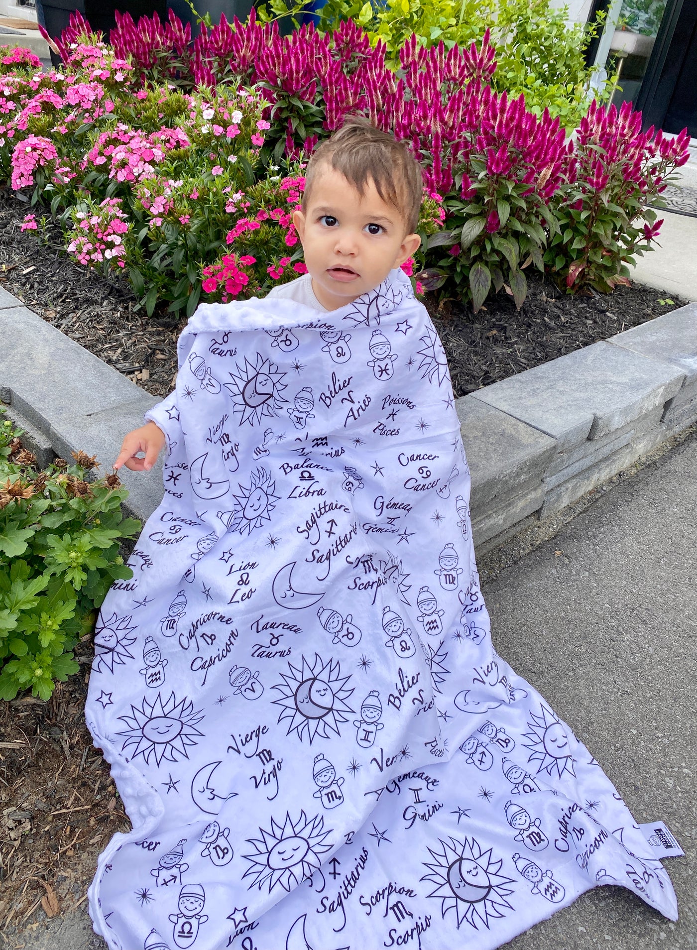 Baby blanket: Astrological Signs (White Background)