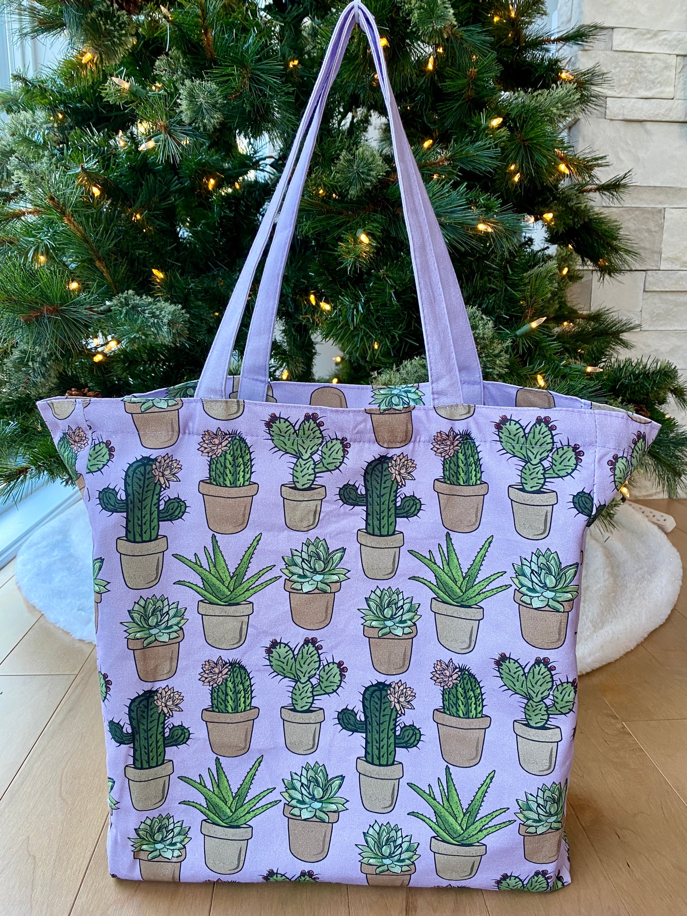 Illustrated Tote Bag: Beautiful Cactus and succulent plants