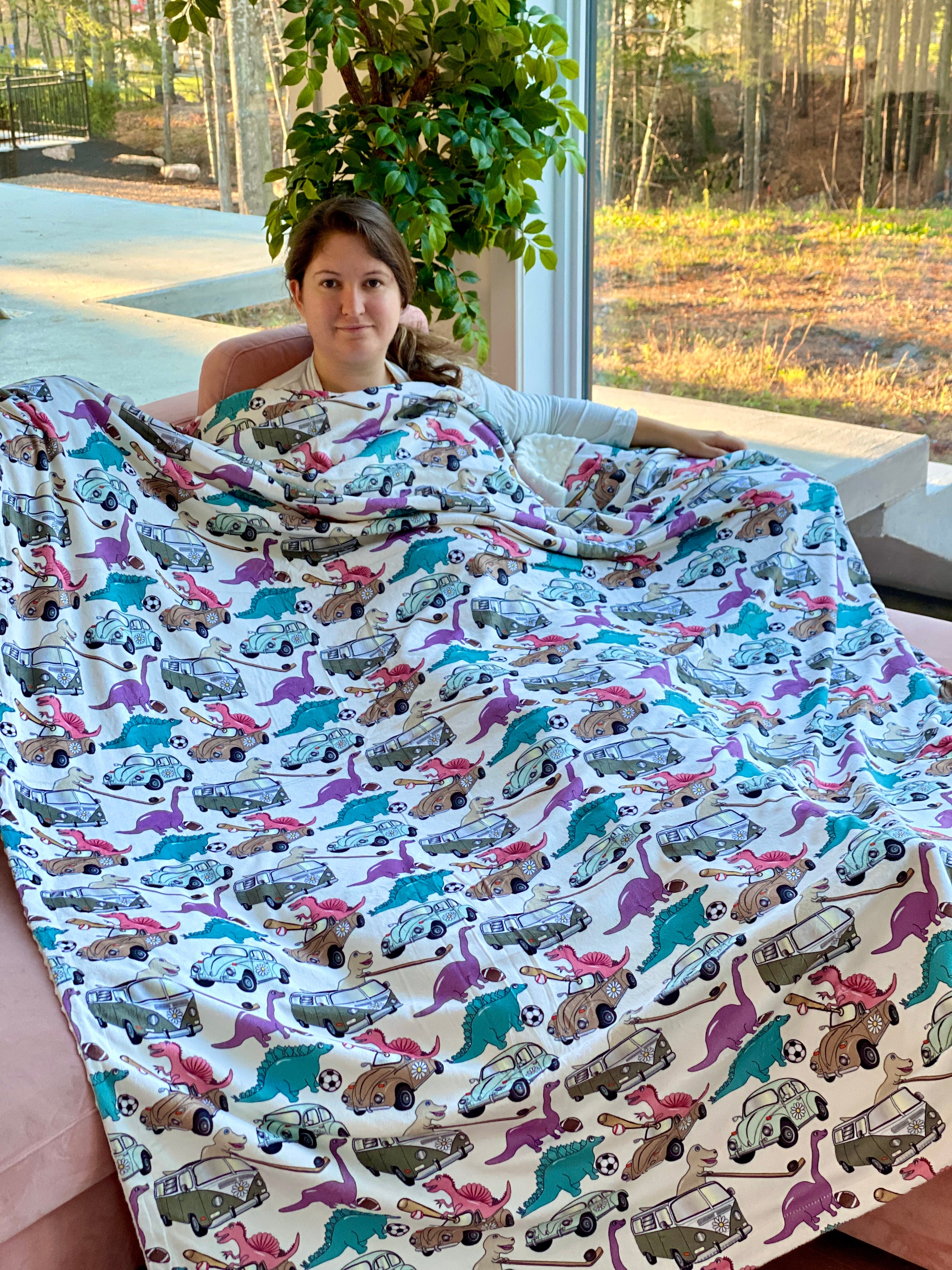 Couverture Géante : Les dinos en auto