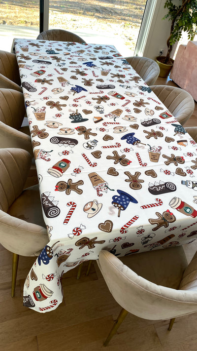 Waterproof Tablecloth (2 sizes option) : My Gingerbread Friends