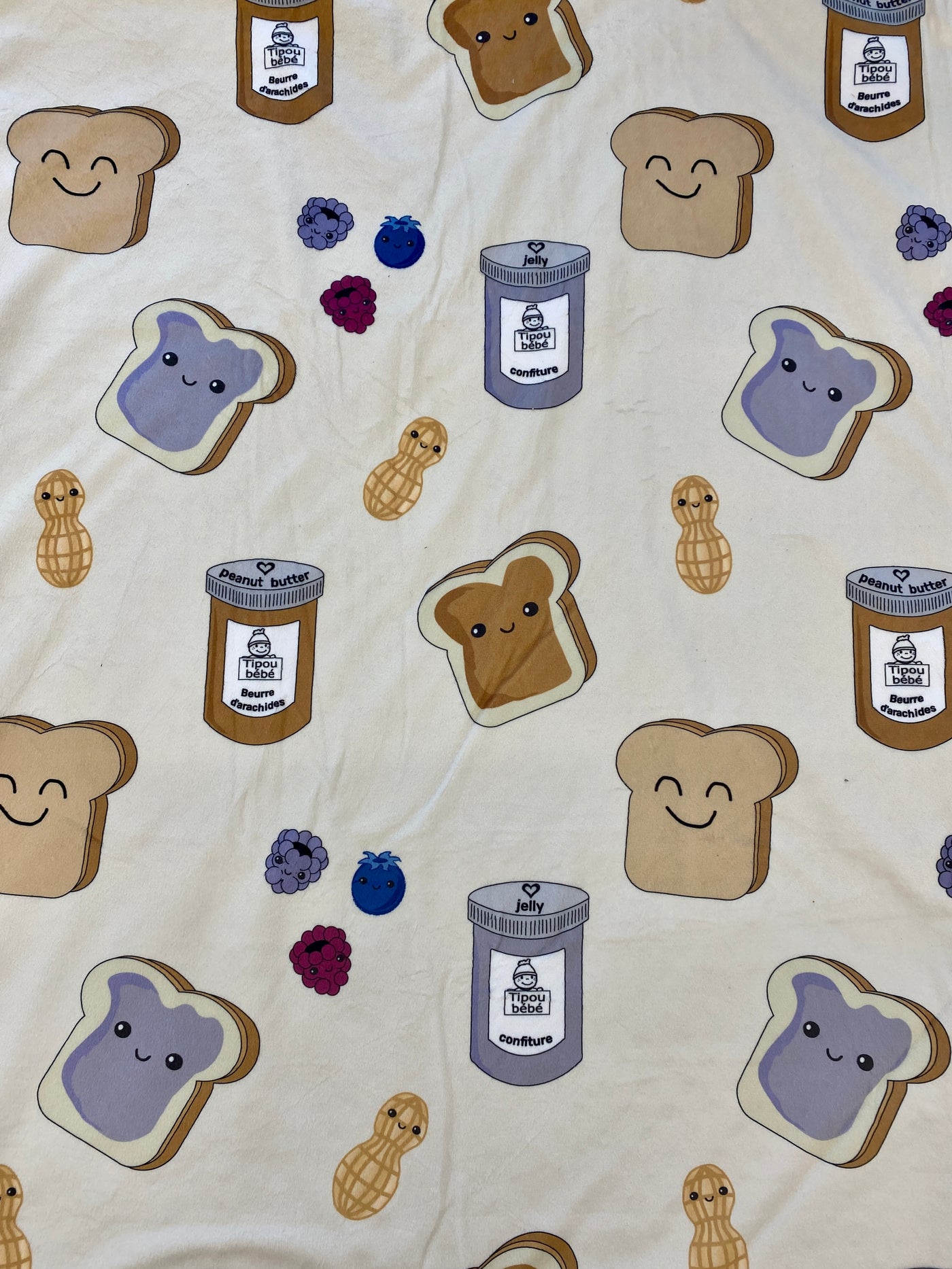 Giant blanket: Peanut Butter and Jelly