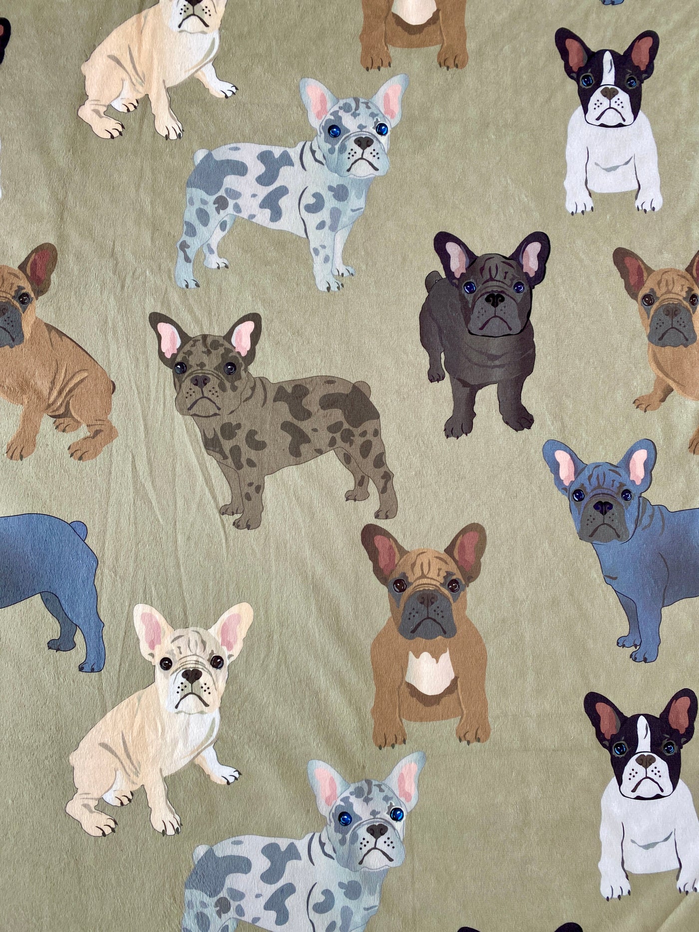 Baby blanket: French Bulldog Party (Taupe)