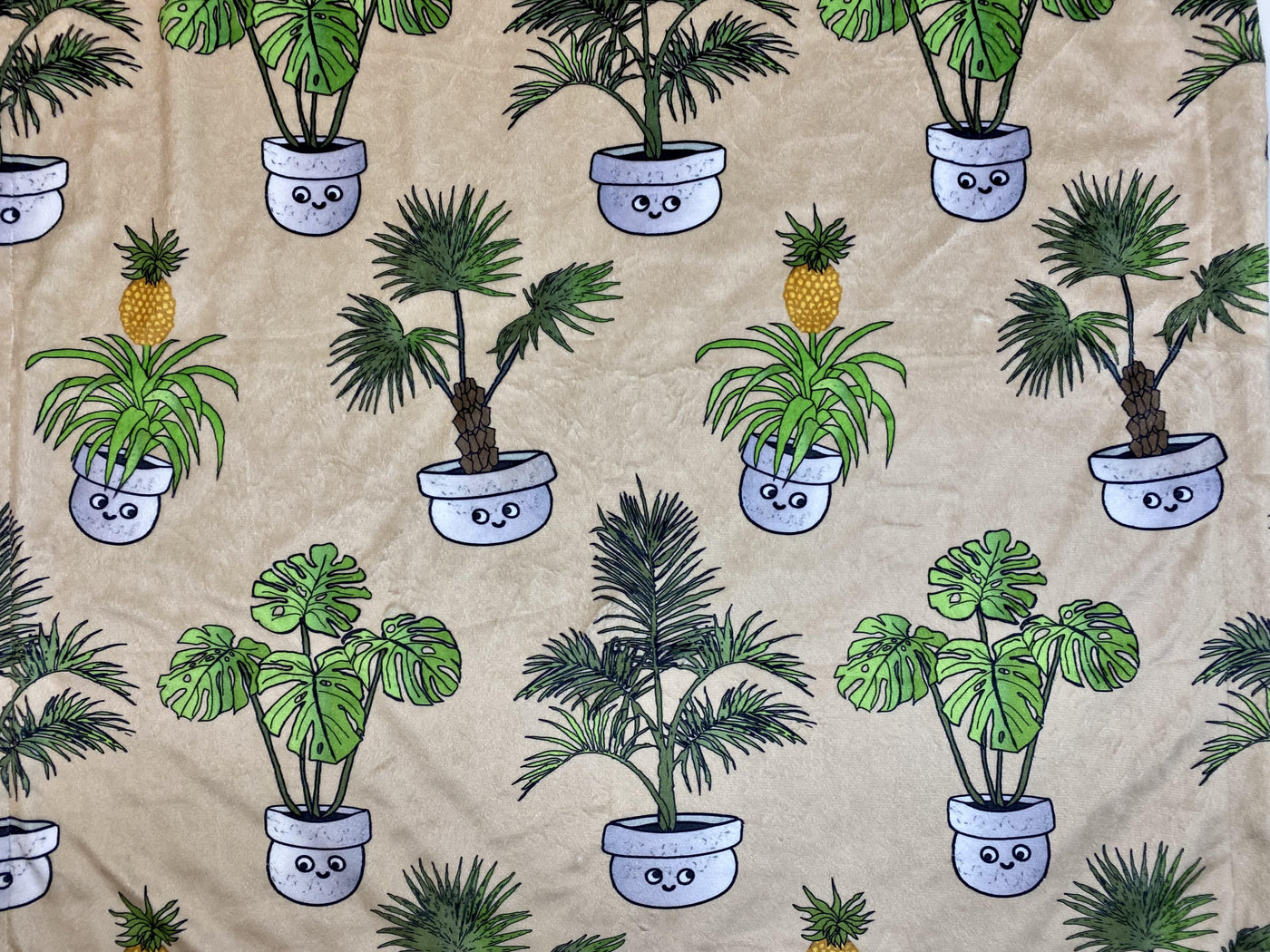 Couverture de bébé : Collection du jardin botanique heureux: plantes d’ananas, monstera et compagnie