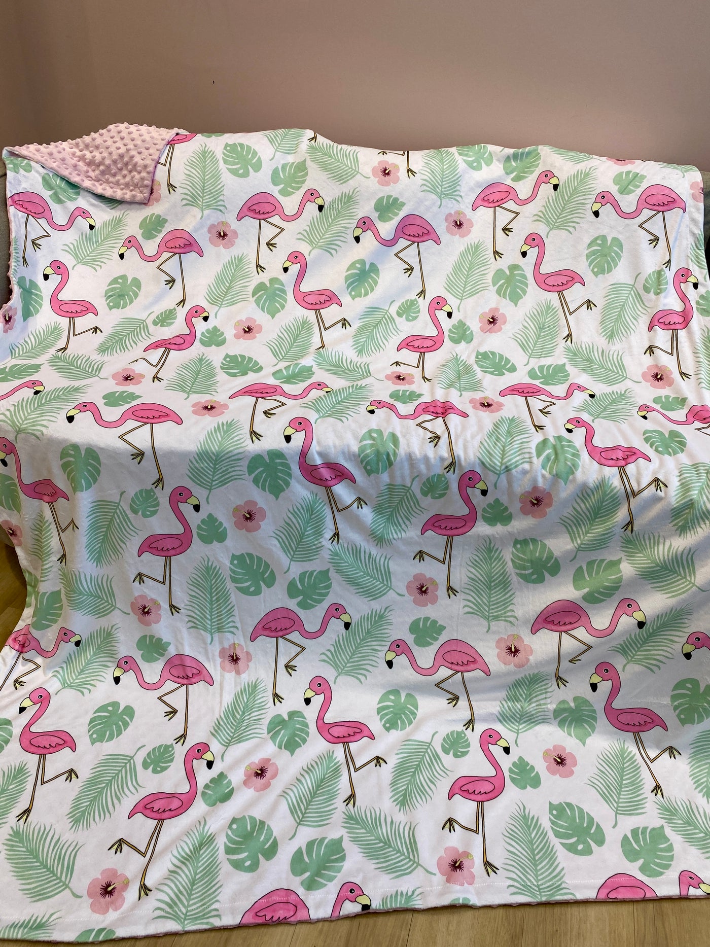 Giant blanket: Pink Flamingos